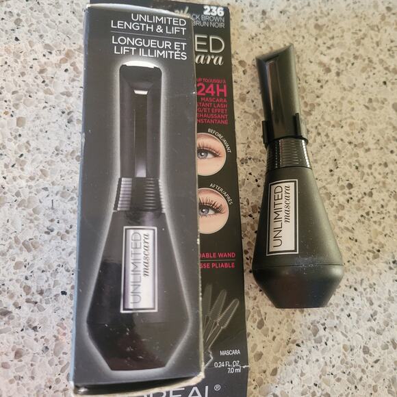 L'Oreal Paris Unlimited Mascara Length & Lift 236 Black Brown Bendable Wand✨️NEW - Picture 3 of 12